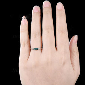 Alexander Stone bague taille baguette en argent sterling 925 massif Design unique pour les femmes mariage fiançailles anniversaire bijoux fins - Product Image 2