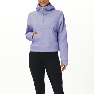 Casual, streetwear,Drop Shoulder, figuras, transpirables, ecológicas, sudaderas con capucha, Knitted Active Wear Cómodo Suave Casual de alta calidad - Product Image 6