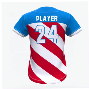 Jersey de béisbol y sóftbol de poliéster personalizado unisex transpirable al por mayor puro sublimado en blanco Jersey de talla grande conjuntos de ropa deportiva - Product Image 3