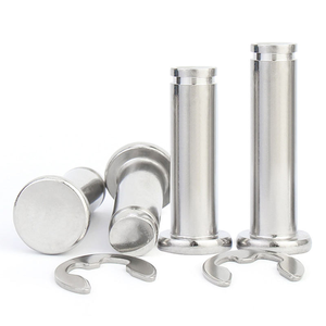 Goupille cylindrique à tête plate fendue, axe de positionnement cylindrique, axe à rouleaux avec bague de fixation d'axe - Product Image 1