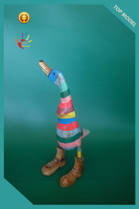 Decoración de Madera de Raíz de Bambú 100% Hecha a Mano con Grabado de Pato para el Hogar y el Jardín - Product Image 6