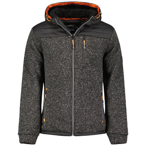 Veste polaire à capuche chaude et douce avec fermeture éclair et poignets élastiques tendance pour hommes, veste isolée respirante de haute qualité - Product Image 1