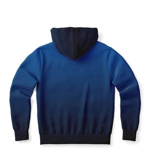 Sudadera con capucha estampada personalizada de alta calidad para hombre Diseño degradado rosa y rojo con cuello con capucha y tela polar de bolsillo de invierno - Product Image 5