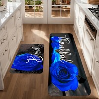 Nordic Kitchen Runner Mat Absorbent Dirt Resistant Washable Printed Floor Rug for Kitchen Entrance