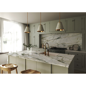 Albinus Custom Kitchen & Bathroom Vanity Tops Natural Carrara Calacata Hotel Project Prefab Cut Size Quartz <b>Stone</b> Countertops - Product Image 1