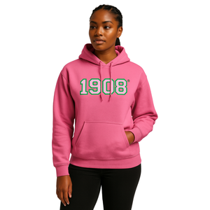 เสื้อมีฮู้ดแบบสวมหัวสีชมพู1908เสื้อมีฮู้ดผ้าคอตตอนเกรดพรีเมียมเสื้อสโมสรกรีกปักตามสั่งสไตล์เทพเก้าแห่งกรีก - Product Image 1