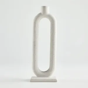 Support de bougie conique en marbre moderne et contemporain, finition naturelle, fait main, impression offset pour la décoration de la maison, occasions de Noël - Product Image 2