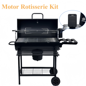 Parrilla <span class=keywords><strong>de</strong></span> Carbón Grande para Cocina al Aire Libre con Ahumador y <span class=keywords><strong>Tapa</strong></span>, Estilo Barril con Carrito <span class=keywords><strong>de</strong></span> Alta Resistencia - Product Image 2