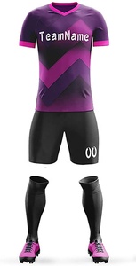 ชุดเล่นฟุตบอลสำหรับผู้ชายชุดเล่นฟุตบอลดีไซน์โพลีเอสเตอร์พิมพ์ซับลิเมชันชุดทอป้ายเสื้อใส่เล่นกีฬา - Product Image 3