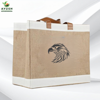 Sacs de courses réutilisables écologiques en jute et coton avec logo et couleurs personnalisés pour les marchés, les centres commerciaux, les produits alimentaires et les outils