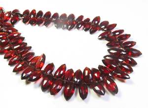 Perles de pierres précieuses de grenat de Mozambique naturel de haute qualité 10-12mm marquise rouge africaine coupe à facettes 9 "brin pour la fabrication de bijoux à bricoler soi-même - Product Image 4