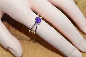 Bague en améthyste, argent sterling 925, bijoux élégants faits à la main, cadeau pour Noël - Product Image 4