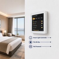 Panel de Control Inteligente para el Hogar de 5 Pulgadas, Android 15, PoE, Montaje en Pared, Tablet con Ethernet, Control de Habitaciones de Hotel, Interruptor de Luz, Panel de Control