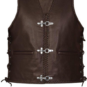 Gilet matelassé pour homme en cuir de vachette blanc, imperméable, respirant, personnalisable, prix d'usine au Pakistan - Product Image 3