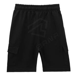 Pantalones cortos de lana de algodón 100% de alta calidad para hombre, pantalones cortos Cargo de entrenamiento transpirables con patrón sólido, estilo de calle alta - Product Image 2