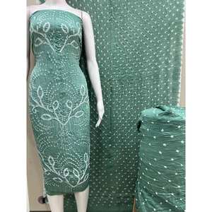 ชุดสูทผ้าซาตินลายใบไม้แบบแบนด์ฮานีสำหรับผู้หญิง เป็นมิตรกับสิ่งแวดล้อม ป้องกันรอยยับ ระบายอากาศได้ดี ซักได้ ปักลายอย่างสวยงาม ทรงเอไลน์ ความยาวระดับเข่า - Product Image 2