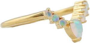 Anillo de mujer Piedra preciosa de ópalo natural Piedra natal de Octubre Compromiso Navidad Joyería hecha a mano delicada Anillo de plata esterlina 925 - Product Image 2