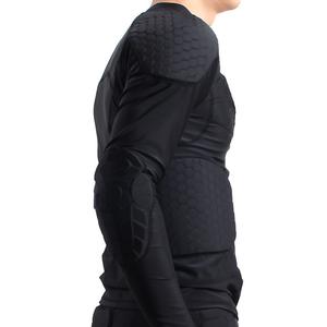 Chemise de sport à manches longues noire pour homme, rembourrée, compression, vêtements de sport protecteurs, vente en gros - Product Image 5