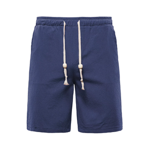 2026 Summer <b>Men's</b> Sport <b>Three</b>-<b>Quarter</b> Beach Casual <b>Shorts</b> 100% Cotton Eco-Friendly Breathable High Waist Drawstring Closure - Product Image 4