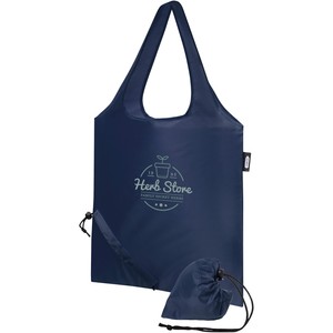Sabia eco-friendly 7L Navy pieghevole borsa di medie dimensioni Kraf carta trasferimento di calore PC stampa lettera di iuta lavabile borsa - Product Image 3
