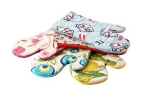 MGI THA093 Gants de four magnifiquement imprimés en coton biologique 100 %, doux, élégants, réutilisables, résistants à la chaleur, compatibles lave-vaisselle et four - Product Image 5