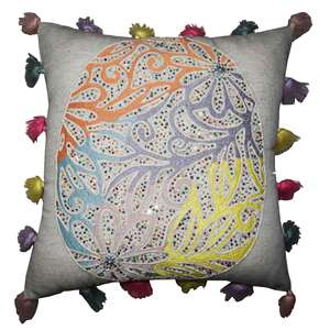 Fundas de Cojín Bordadas de Algodón Contemporáneo para Interiores Elegantes, Fundas de Cojín Diseñadas para Uso Doméstico de Primera Calidad - Product Image 4