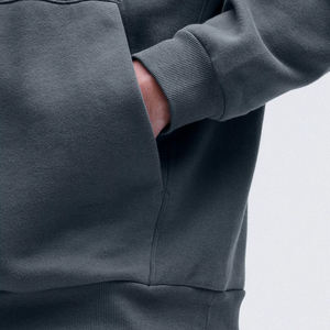 เสื้อมีฮู้ดโอเวอร์ไซซ์ของผู้ชายผ้าคอตตอน500gsm พิมพ์ลายดิจิตอลปักลาย3D ไหล่เทอร์รี่ฝรั่งเศส - Product Image 4