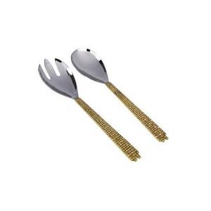 Ensemble de couverts de vaisselle en argent Offre Spéciale avec nickelage pour hôtel à prix raisonnable Ensemble de couverts de service de salade faits à la main - Product Image 4