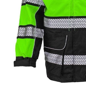 เสื้อแจ็คเก็ตฤดูหนาวสำหรับเจ้าหน้าที่รักษาความปลอดภัยแบบสะท้อนแสงมองเห็นได้ชัดเจน ได้รับการรับรองมาตรฐาน CE ป้องกันแบคทีเรีย เสื้อฮู้ดแบบ Hi-Vis สำหรับทำงาน - Product Image 6