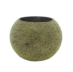 เชิงเทียนแก้วทรงกลมสีทองสำหรับตกแต่งห้องนั่งเล่นงานแฮนด์เมดดีไซน์ใหม่ - Product Image 1