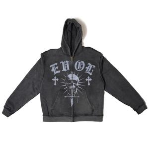 Wholesale Embroidered Hoodie | Custom Oversized Streetwear Pullover | Hip Hop Unisex Sweatshirt Manufacturer - Product Image 2