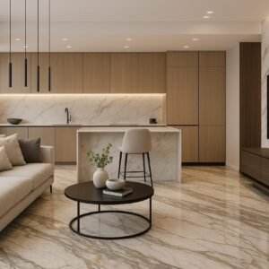 Calacatta Gold Marble Natural White Quartzite Honed <b>Brushed</b> Finish for Villa Staircase Bathroom Floor Versatile <b>Chinese</b> Design - Product Image 1