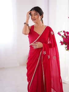 ATRACTIVE TISSU EN COTON DOUX JACQUARD BORDURE SAREE CHEMISIER SANS COUTURE FÊTE MARIAGE SÉCHAGE RAPIDE PRIX DE GROS VÊTEMENT ETHNIQUE - Product Image 5