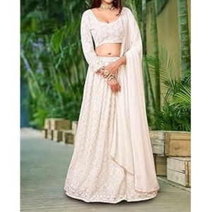 Dernière collection de robes de soirée de créateur Eid Robe de soirée pour femmes personnalisée Lehenga Choli avec Dupatta Set Robe punjabi pour adultes - Product Image 4