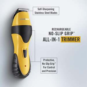 ชุดอุปกรณ์กรูมมิ่งไร้สาย/ชาร์จไฟได้สำหรับผู้ชาย ออลอินวัน พกพาสะดวก ใช้พลังงานจาก USB ชุด 6 ชิ้น สำหรับตัดแต่งขนบนใบหน้า จมูก และหู - Product Image 5