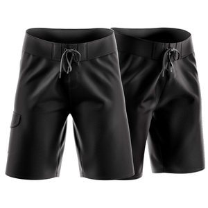 Vente en gros de shorts cargo décontractés pour hommes 100% polyester taille élastique Streetwear pantalons de survêtement shorts de planche en tissu éponge français solide - Product Image 5