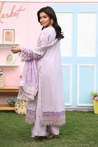 Mejor atractivo estilo indio sólido Shalwar Kameez trajes decoración de encaje logotipo personalizado mejores vestidos de césped para adultos EE. UU. Para Eid - Product Image 3
