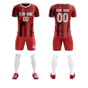 Chándal de camiseta de fútbol con sublimación de poliéster de secado rápido de alta calidad, logotipo personalizado, Impresión de nombre, colores personalizados, ropa de fútbol - Product Image 2