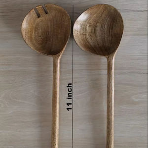 Cucharas de madera de primera calidad para chefs profesionales. Juegos de cucharas de madera con acabados naturales. Por qué las cucharas de madera son mejores para fundición. - Product Image 1