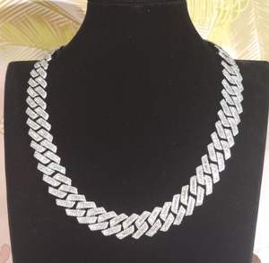 Collar de Cadena de Tenis Clásico con Moissanita, Plata de Ley 925, Joyería Personalizada con Incrustaciones de Diamantes para Hombre, Regalo de Moda de Lujo - Product Image 2