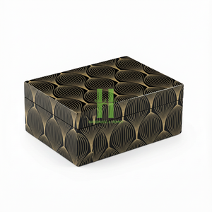 Boîte à bijoux en laque personnalisée, finition laquée haute brillance, emballage cadeau de luxe, écologique, artisanat moderne, fabriqué au Vietnam - Product Image 6
