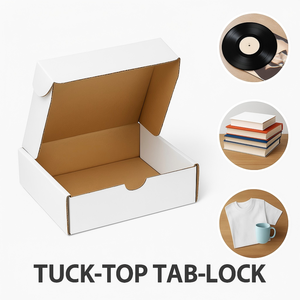 Cuốn sách <span class=keywords><strong>CD</strong></span> CH bưu phẩm bên ngoài tuck sóng indestructo Kraft tab khóa Văn Học hộp dễ dàng gấp bưu phẩm - Product Image 2