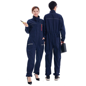 ชุดคลุมทำงานกันน้ำสะท้อนแสงสีฟ้ามองเห็นได้ชัดเจนชุดช่างเครื่องผ้าโพลีคอตตอนสำหรับงานหนักคุณลักษณะด้านความปลอดภัย - Product Image 1