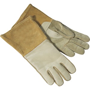 Guantes de seguridad industrial de trabajo de cuero Partido de vaca de Palma única a precio barato para trabajo de soldadura resistente al calor - Product Image 1