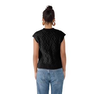 Suéter Casual de Invierno para Mujer, 100% Algodón, Tejido de Chenilla, Transpirable, de Alta Calidad, con Apliques, Decoración de Botones y Estampado Frontal - Product Image 6