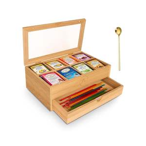 Wholesale <b>Wooden</b> <b>Tea</b> <b>Box</b> Handmade Craft Good Finish Factory Low Price - Product Image 1