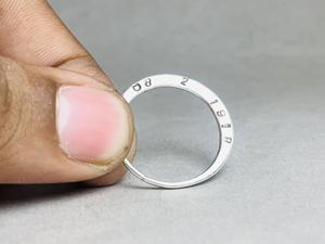 Bagues personnalisées dernière mode bagues fines personnalisées faites à la main en gros solide 925 argent Sterling avion bague à empiler - Product Image 2