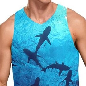 เสื้อแขนกุดผู้ชายแบบลำลองพิมพ์ลายซับลิเมชันน้ำหนักเบาและขายดีพร้อมโลโก้ออกแบบได้ตามต้องการ - Product Image 4