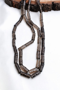 Cuentas de Cuarzo Ahumado Facetadas en Forma de Tubo de 16 Pulgadas, Piedras Preciosas Naturales para la Elaboración de Joyería Fina - Product Image 2