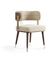 Chaise de salle à manger ottoman moderne en acier, faite à la main, portable, légère, durable, avec mousse à mémoire de forme, design luxueux pour hôtel et villa